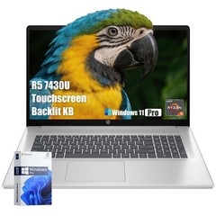 HP 17 Touchscreen Laptop 2026, AMD Ryzen 5 7430U Backlit 16GB RAM 1TB SSD