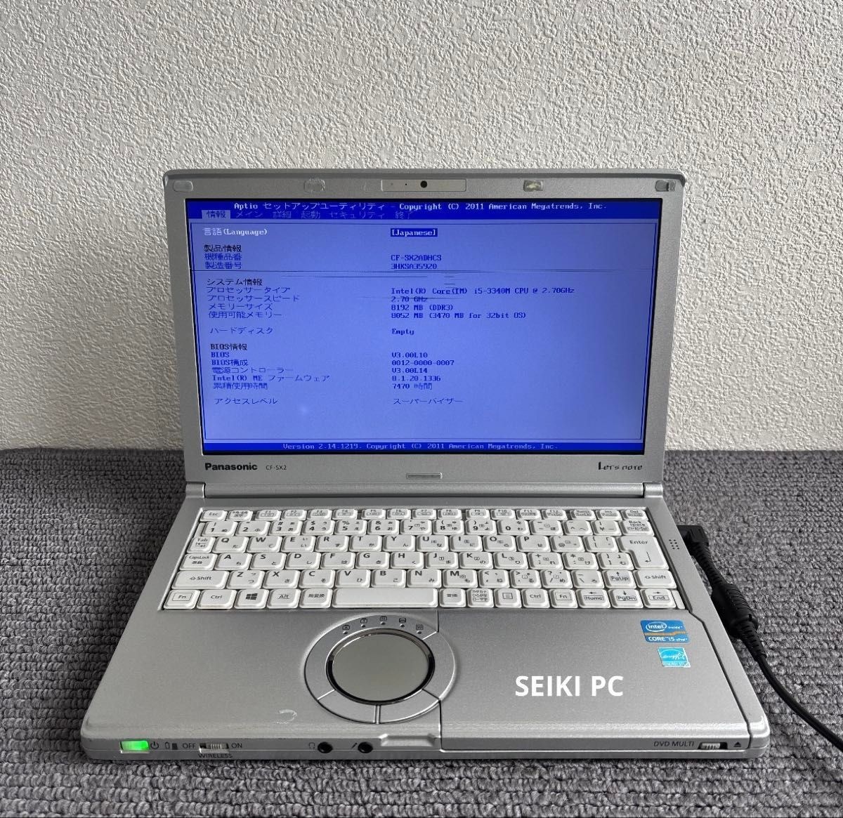 Panasonic Lets Note CF SX2 Core i5 3340M 8GB JANK gallery