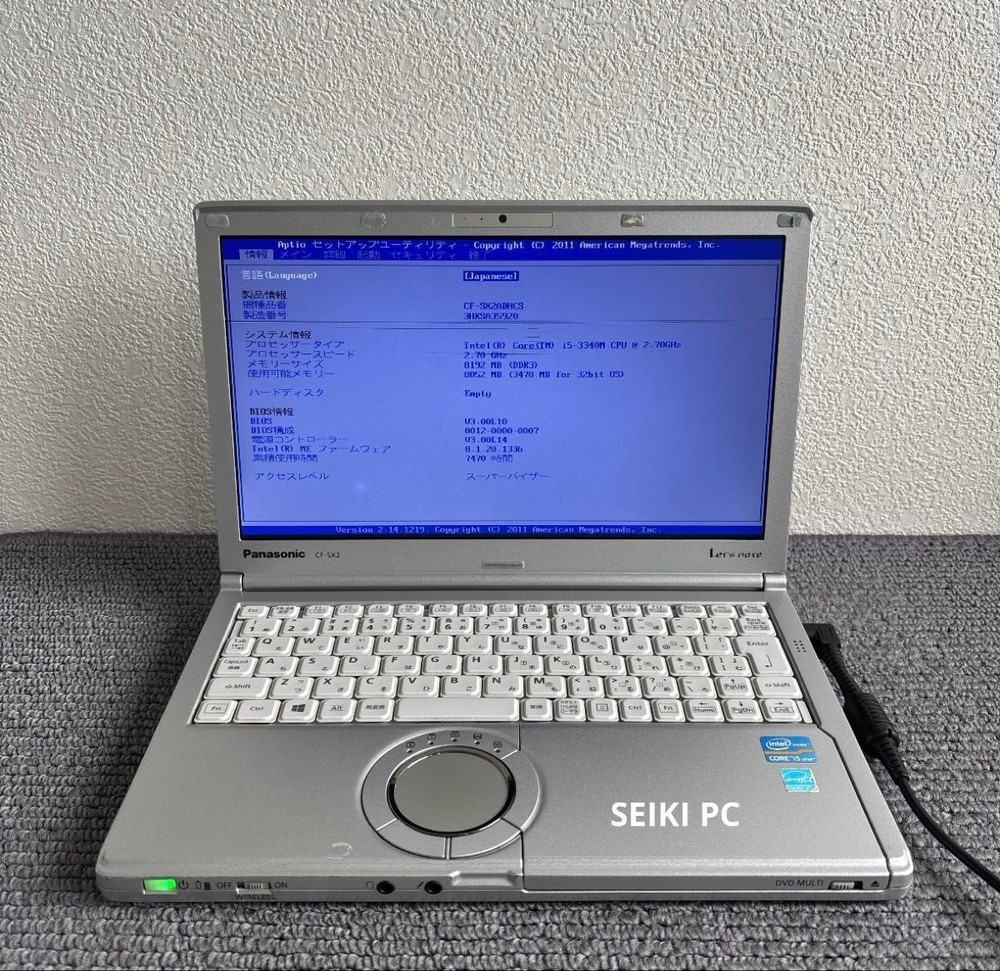 Panasonic Lets Note CF SX2 Core i5 3340M 8GB JANK