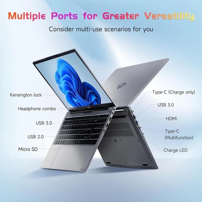 Nimo 15.6" Intel Silver 8GB 256GB Win11/10/Android/or Linux Office 2024* gallery