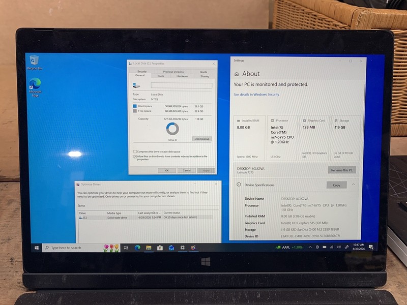 Dell Latitude 7275 2-in-1 FHD Touch Intel M7-6Y75 8GB RAM 128GB SSD WIN 10P gallery
