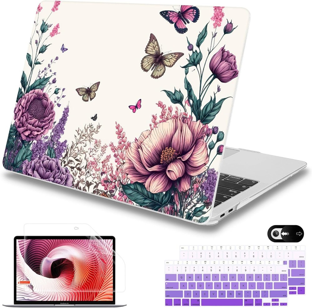 Protective Hard Shell Case for MacBook Air 13" M1 A2337 A2179 A1932, Screen Prot