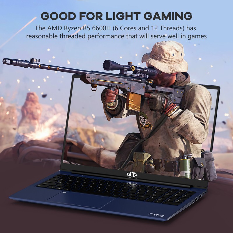 15.6 IPS FHD Laptop AMD Ryzen 5 6600H 6-Cores 660M GPU 16GB DDR5 RAM 512GB gallery