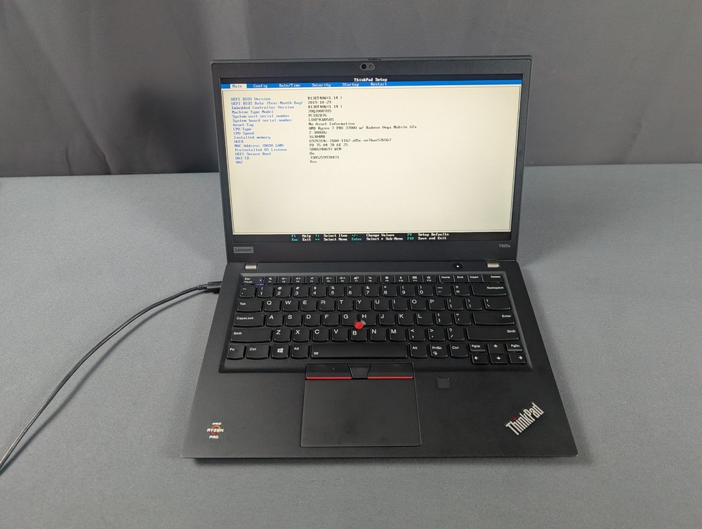 Lenovo ThinkPad T495s 14 Ryzen 7 PRO 3700U 16GB 512GB SSD Win11 Pro Laptop