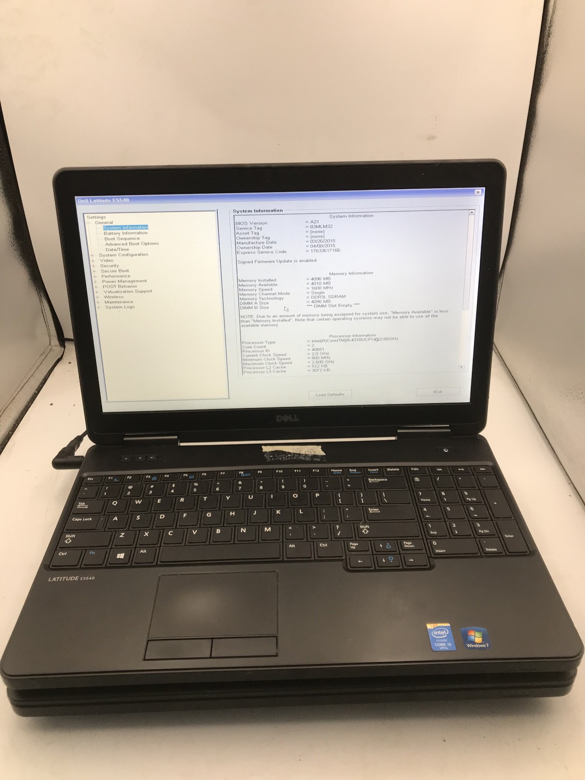 DELL LATITUDE E5540 - LOT OF 2 - BOOTS TO BIOS - INTEL I3 & I5 - NO RAM -READ-BB gallery