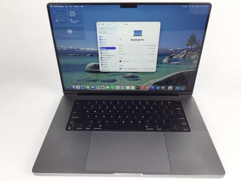 MacBook Pro 16" Retina 2021 M1 Pro 3.20GHz 32GB 512GB Z14V0016ELL/A No AC *READ* gallery