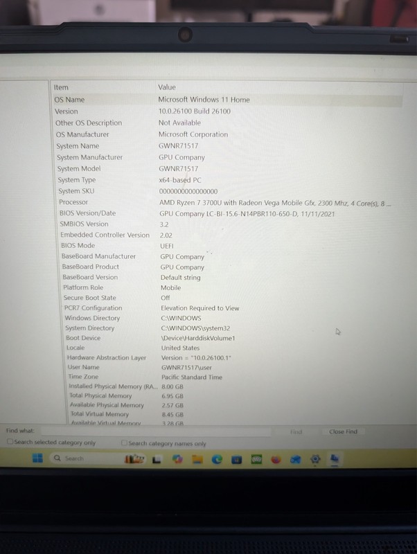 Blue Gateway 15.6" FHD Laptop AMD Ryzen 7 Radeon RX Vega 10 8GB AS-IS 512gb HD gallery
