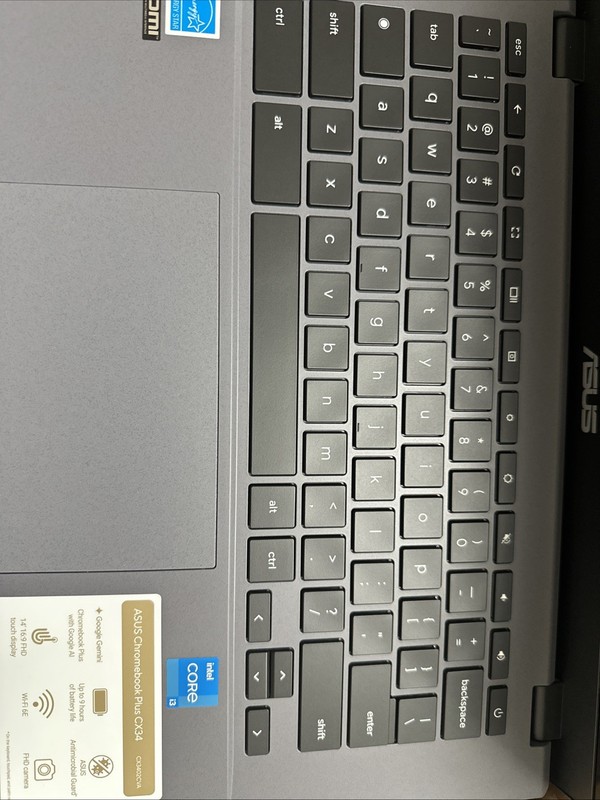 *MINT* ASUS Chromebook Plus CX34 14" FHD Touch Intel i3-1315U 8GB 128G gallery