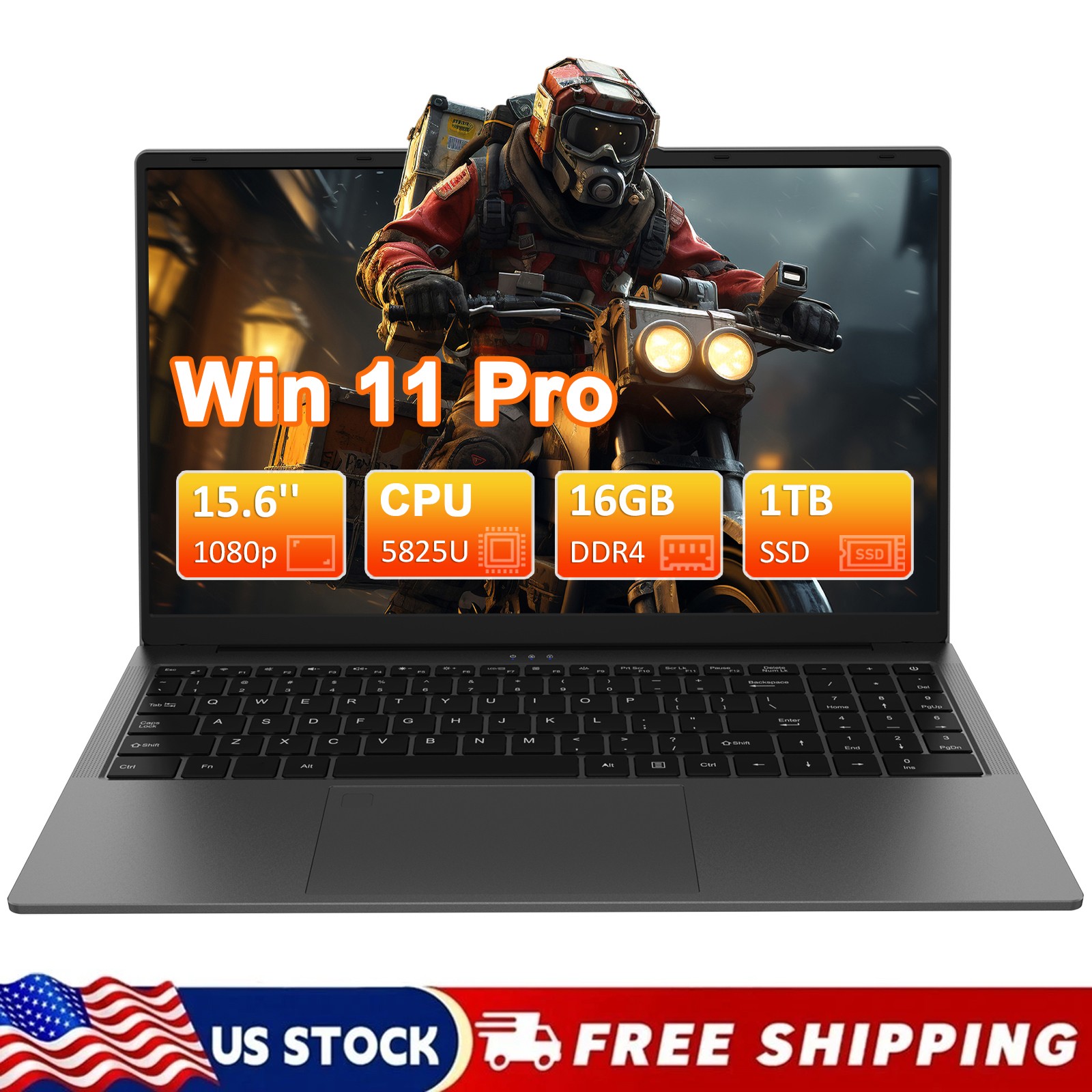 15.6" 1920*1080 Laptop R7 5825U 16GB DDR4 1TB SSD Win 11 Pro Notebook Computer gallery