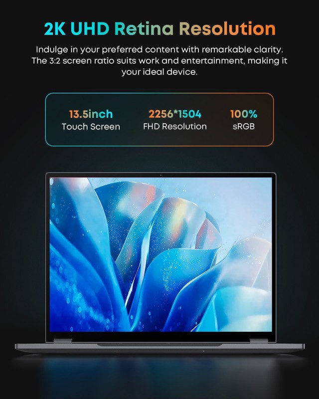CHUWI 13.5'' FreeBook Windows 11 Laptop LPDDR5 12GB 512GB SSD Intel N100 3.4Ghz gallery