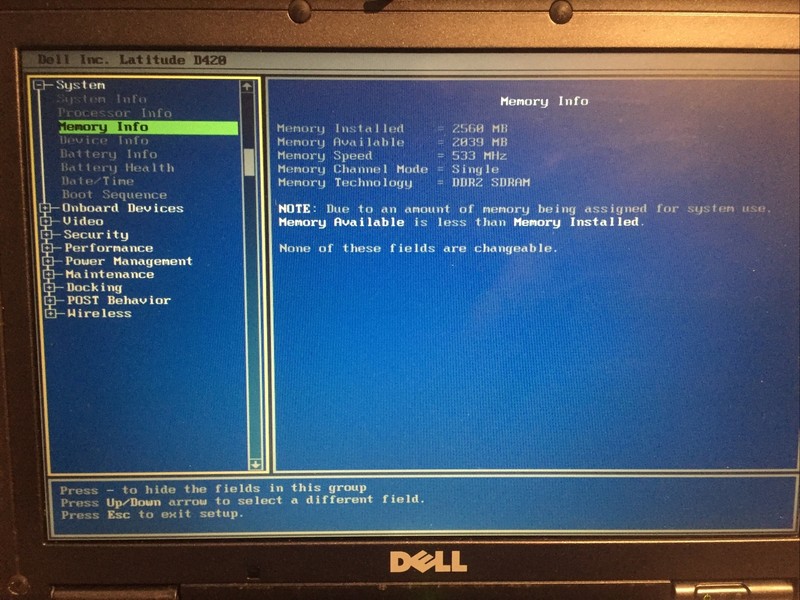 Dell Latitude D420 Intel Core Duo 1.20GHz 2.50GB RAM Battery NO Hard Drive gallery