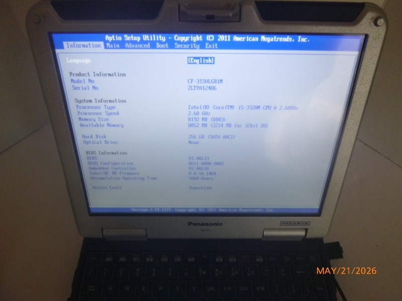 Panasonic Toughbook CF 31 i5 3320M 2.6GHz 8GB RAM 256GB SDD - MK3 - CF-31SALGB1M gallery