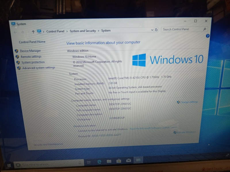 Dell Inspiron 15-7000 Intel Core i3-4210U 1.7GHz 2GB Ram 250GB HDD Win10 *AS IS* gallery