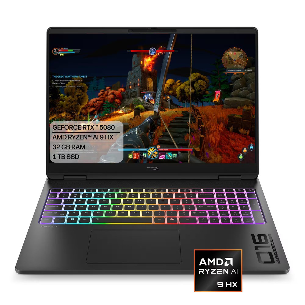 HyperX - OMEN MAX 16" 240Hz 2.5K OLED Gaming Laptop - AMD Ryzen AI 9 HX 475 (...