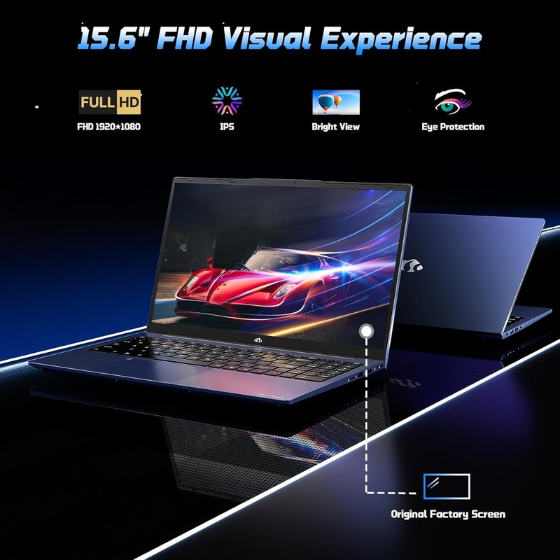 NIMO 15.6 FHD IPS Laptop 16GB RAM 256/512GB/1TB SSD 4 Cores 13th Gen Intel N150 gallery