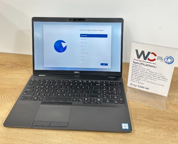 Dell Precision 3541, Core i7 9850H, 16GB, Quadro P620, 512GB SSD 2019 100% Batte gallery