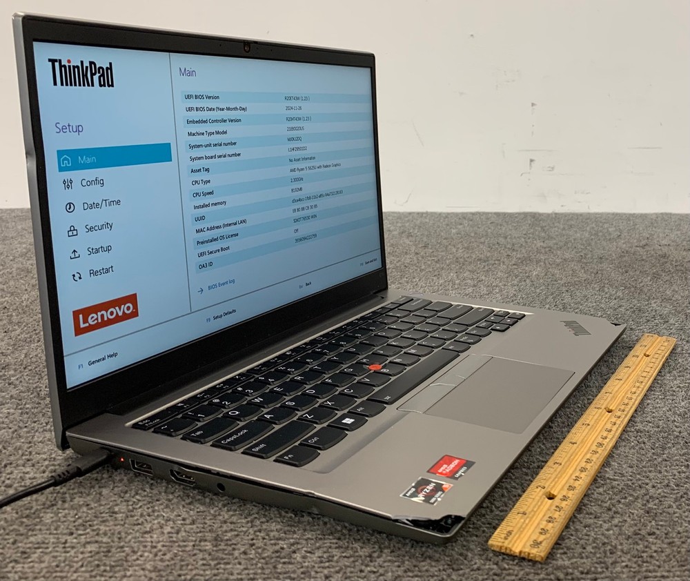 Lenovo ThinkPad E14 Gen 4 14" AMD Ryzen 5 5625U 8GB, No Storage, Boots to BIOS