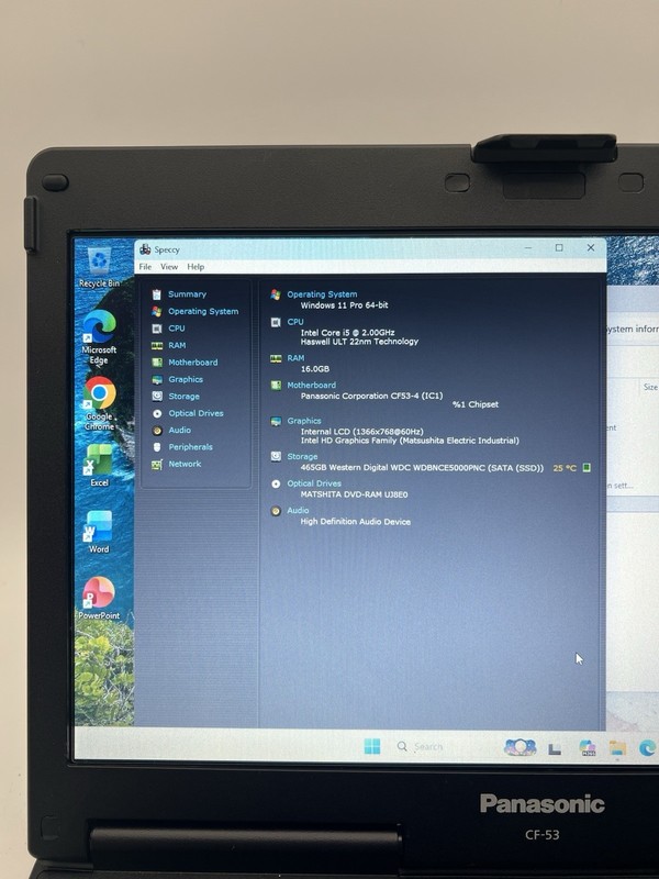 Panasonic Toughbook CF-53 mk4 Core i5-4310u 2.00GHz, 16GB Ram 500GB SSD, W11 gallery