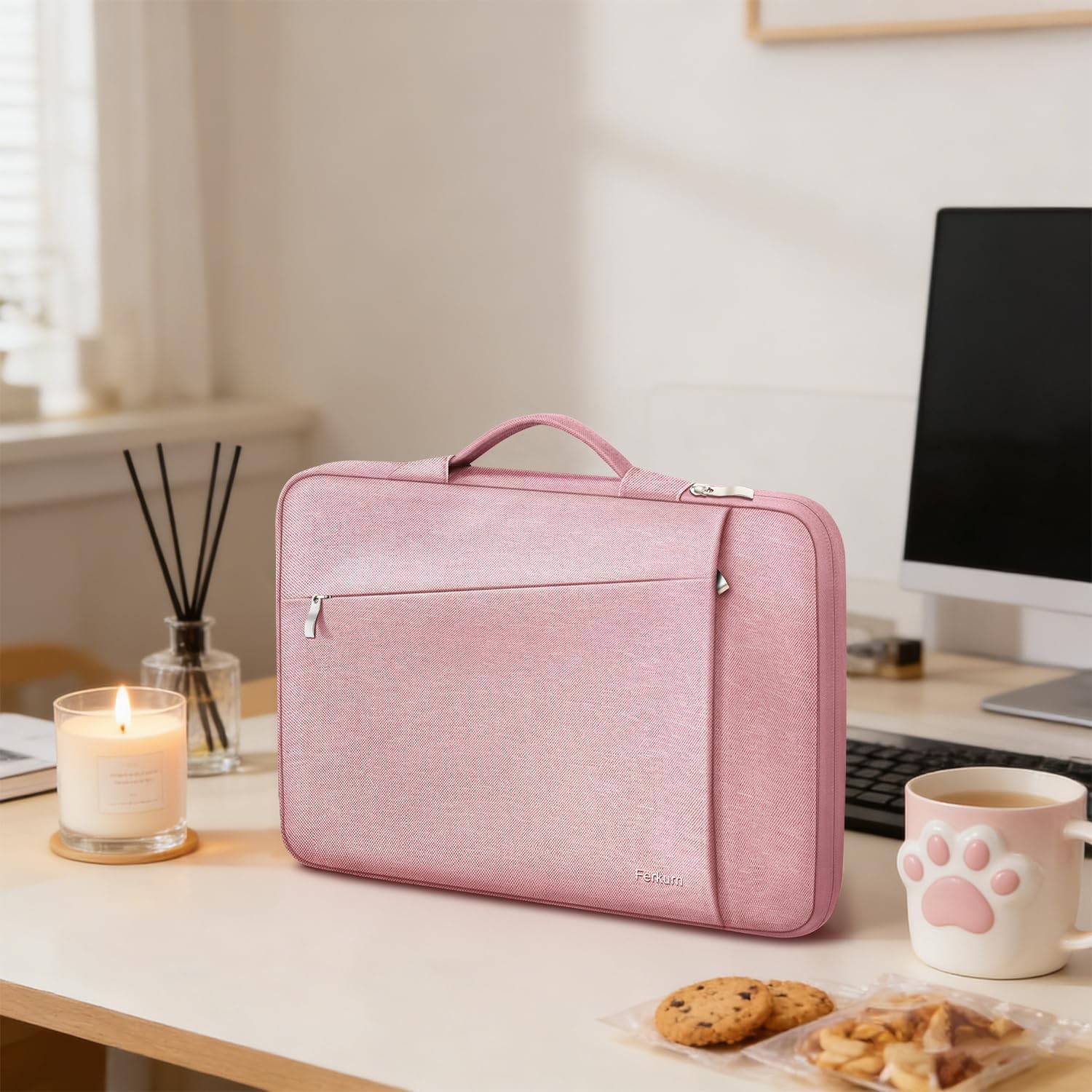 Laptop Case Sleeve for Men Women Chromebook Case 15.6 inch, Pink, MacBook Air/Pr gallery