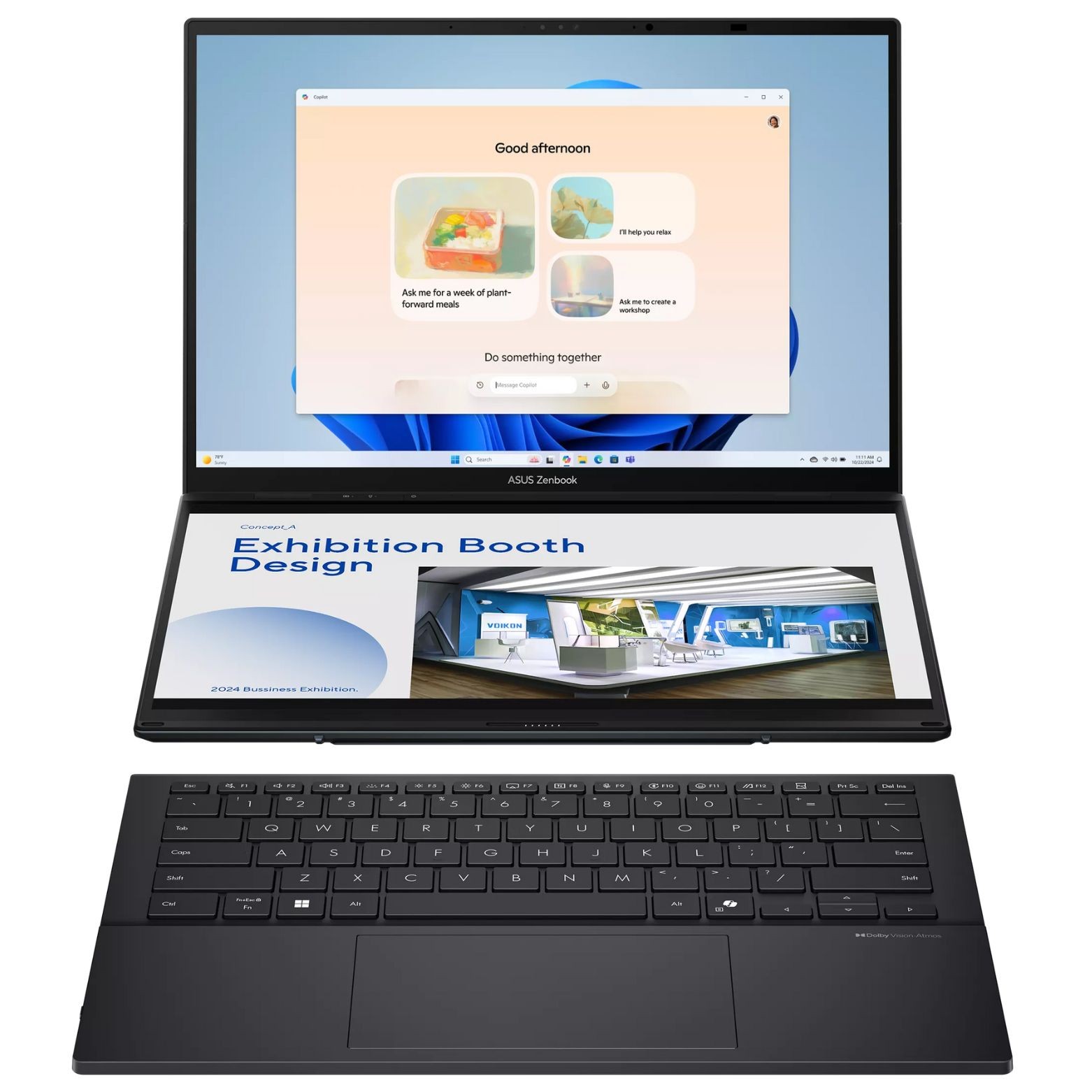 ASUS Zenbook DUO 14" OLED Touch Intel Ultra 9 185H 16GB 1TB SSD W11H Laptop BK gallery