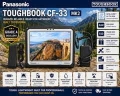 Panasonic Toughbook CF-33 Rugged Core i5 8GB 256GB SSD Tablet Touch W11 4G GPS