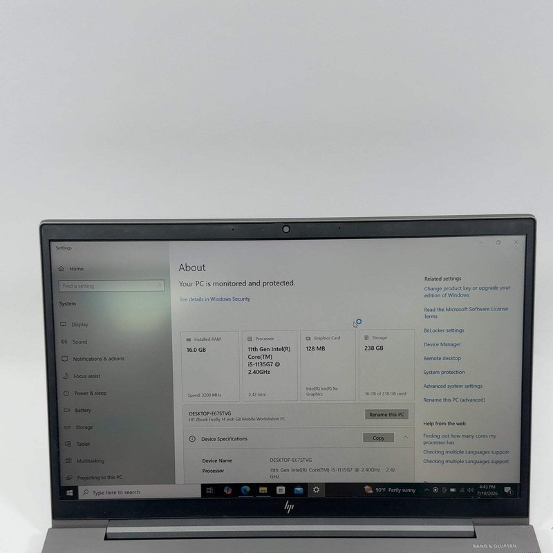 HP ZBook Firefly 14 G8 14" i5-1135G7 2.4GHz 16GB RAM 256GB SSD gallery