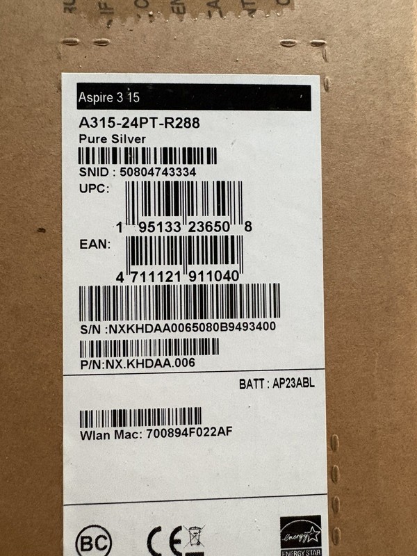 Acer Aspire 3 15.6" Touchscreen Laptop AMD Ryzen 5 7520U 16GB RAM 1TB SSD Silver gallery