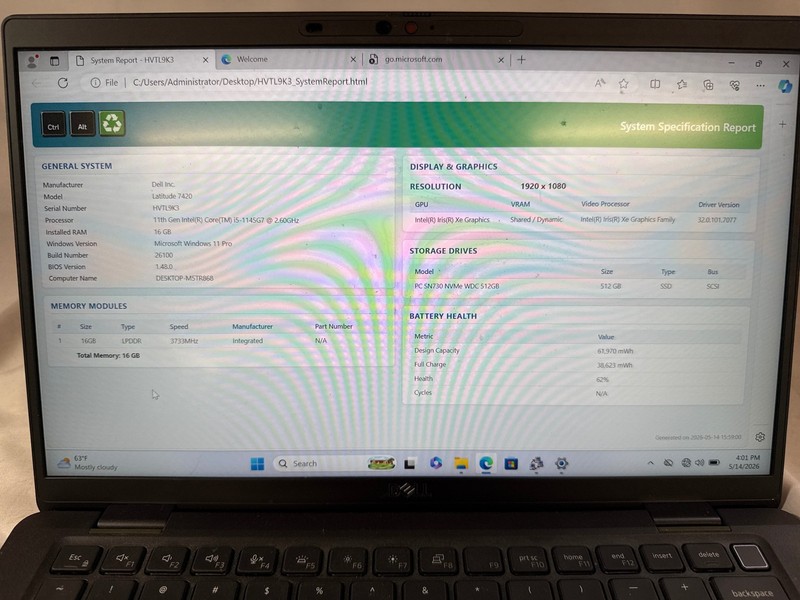 Dell Latitude 7420 Intel Core i5-1145G7 16 GB 512 GB 14" gallery