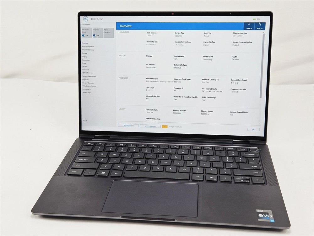 Dell Latitude 9430 2-in-1 Intel Core i7-1265U 16GB 256GB SSD 14" Touch