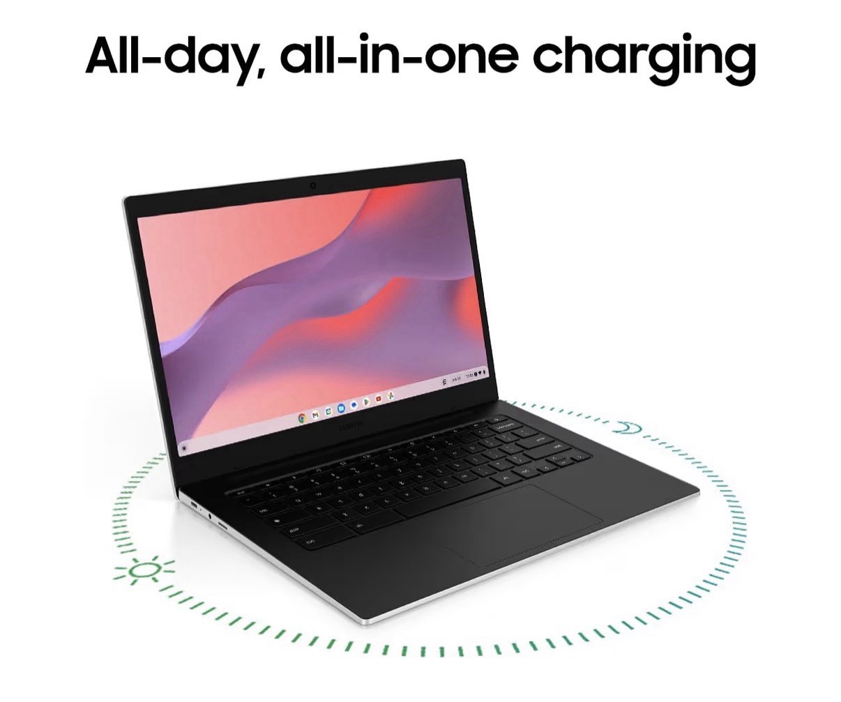 Samsung 14" Galaxy Chromebook Laptop, Intel Processor, 4GB RAM, 64GB Storage gallery