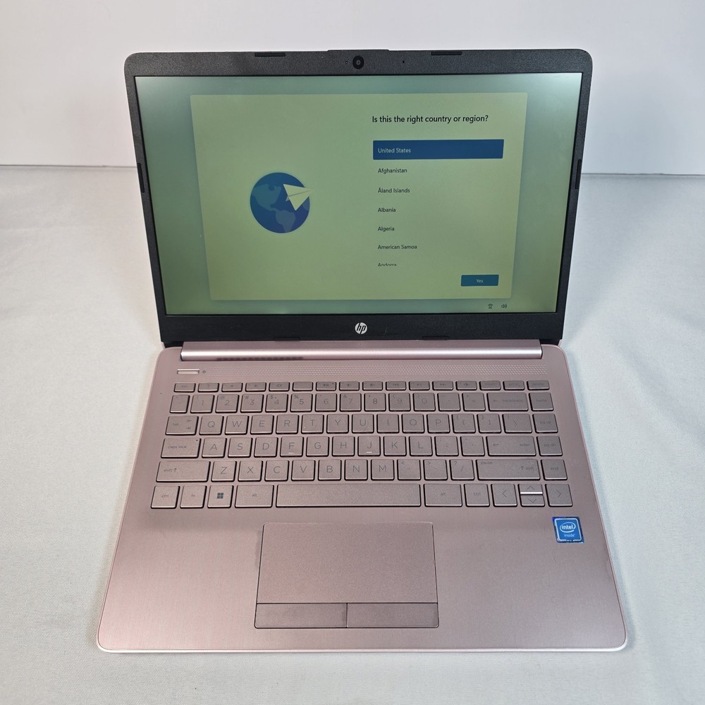 HP Laptop 14-cf2112wm Rose Gold Pink Intel Celeron N4120 4GB Win 11 S Mode