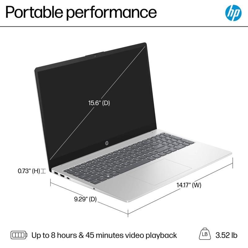 2026 HP Laptop Notebook 15.6 Touch Office 2024 AMD Ryzen 5 8GB RAM 512GB SSD Pro gallery