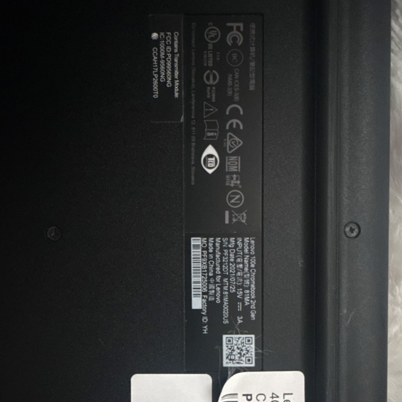 Lenovo 100e Chromebook 2nd Gen 11.6" 4GB 32GB Chrome OS Black with Charger gallery