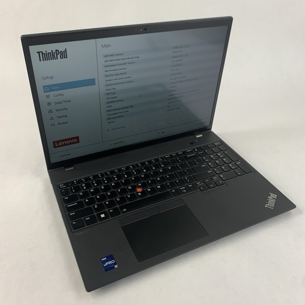 Lenovo ThinkPad T16 Gen 1 16" i7-1270P 2.20 GHz 16 GB RAM Touch No OS/SSD/AC