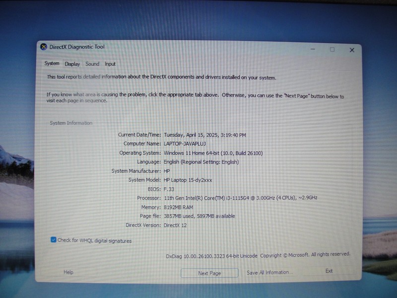 HP 15-DY2091WM 15.6” HD Intel Core i3-1115G4 3GHz 8GB 256GB SSD Original Charger gallery