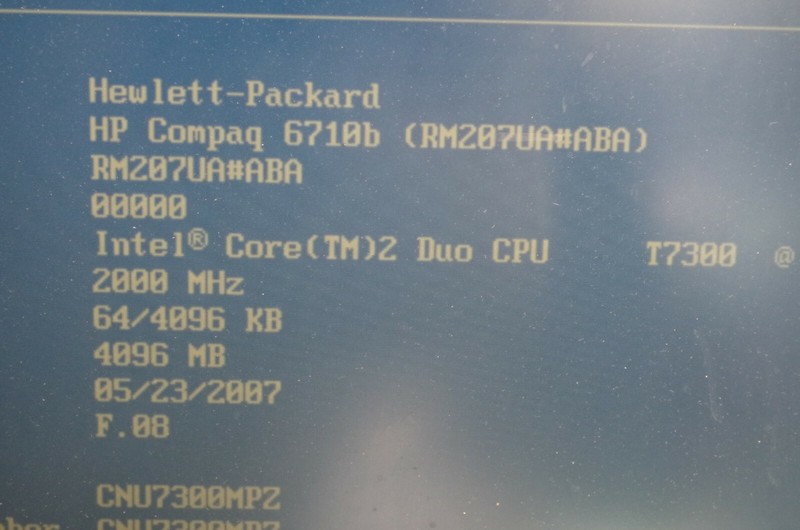 HP Compaq 6710b 15.4" Core 2 Duo 2.0GHZ 4GB Ram No OS NO HD gallery