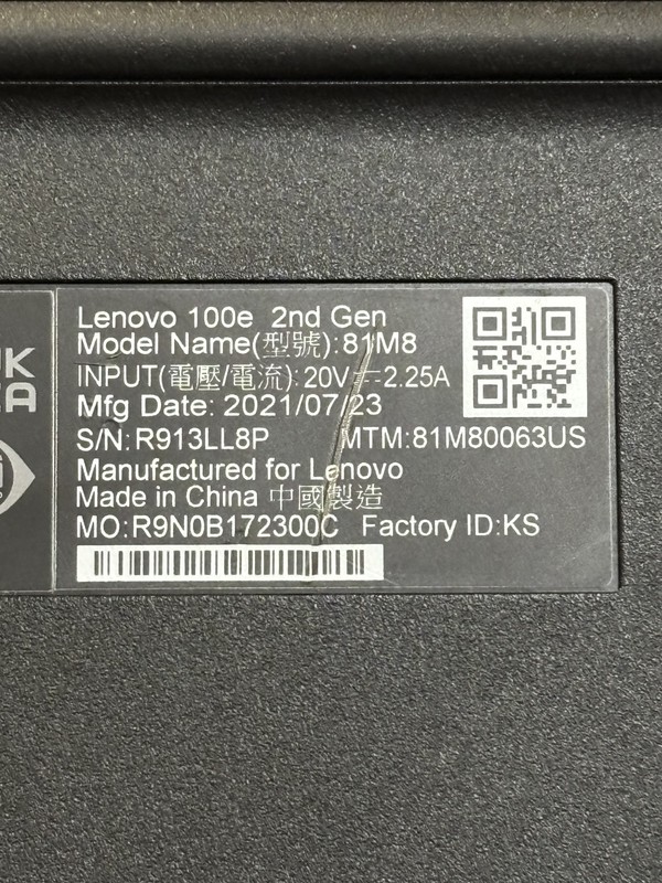 Lenovo Chromebook 100e 2nd Gen 81ma 11.6" 4GB 32GB, Black *READ* gallery