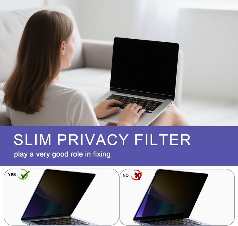 360° Privacy Screen Protector for MacBook Pro 14 Inch (2021-2026, M1-M5, Pro, Ma gallery