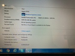 15.6″ Acer Aspire 5733Z Laptop Intel P6100 Model PEW71 – AS-IS, Works,