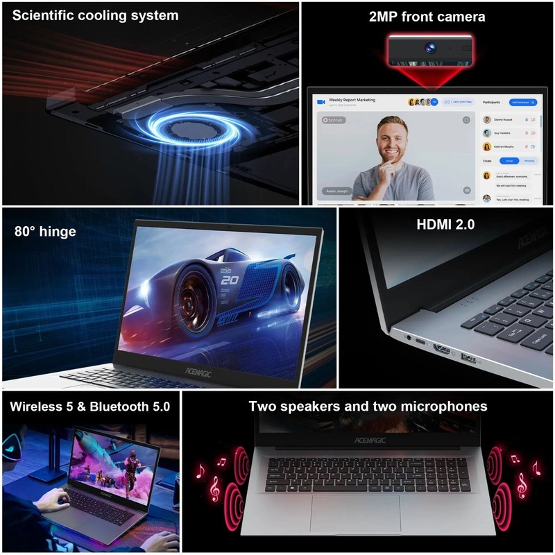 18.5" Laptop Windows 11 Pro – Intel N150, 16GB RAM, 512GB SSD gallery