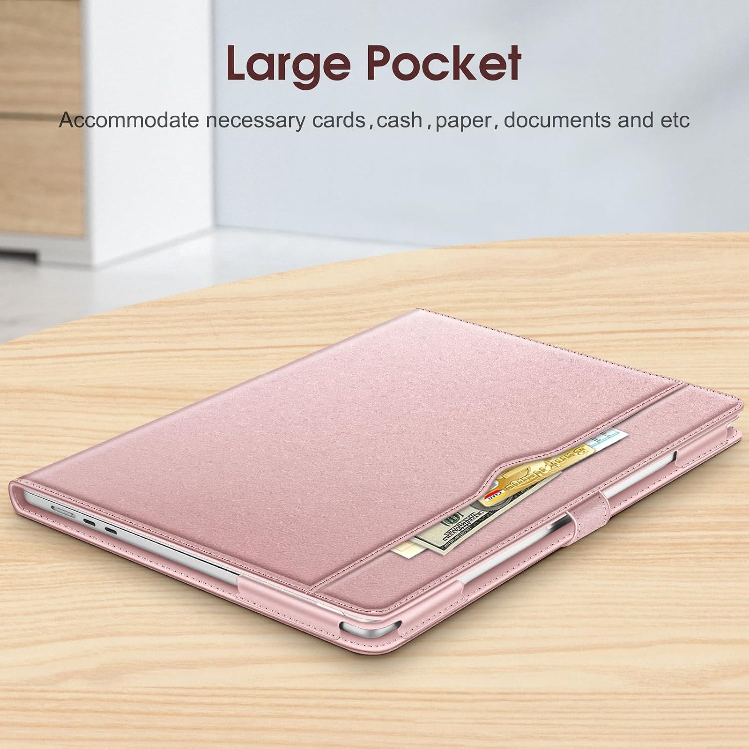 Premium PU Leather Folio Book Cover for MacBook Air 15 in A3448 A3241 A3114 A294 gallery