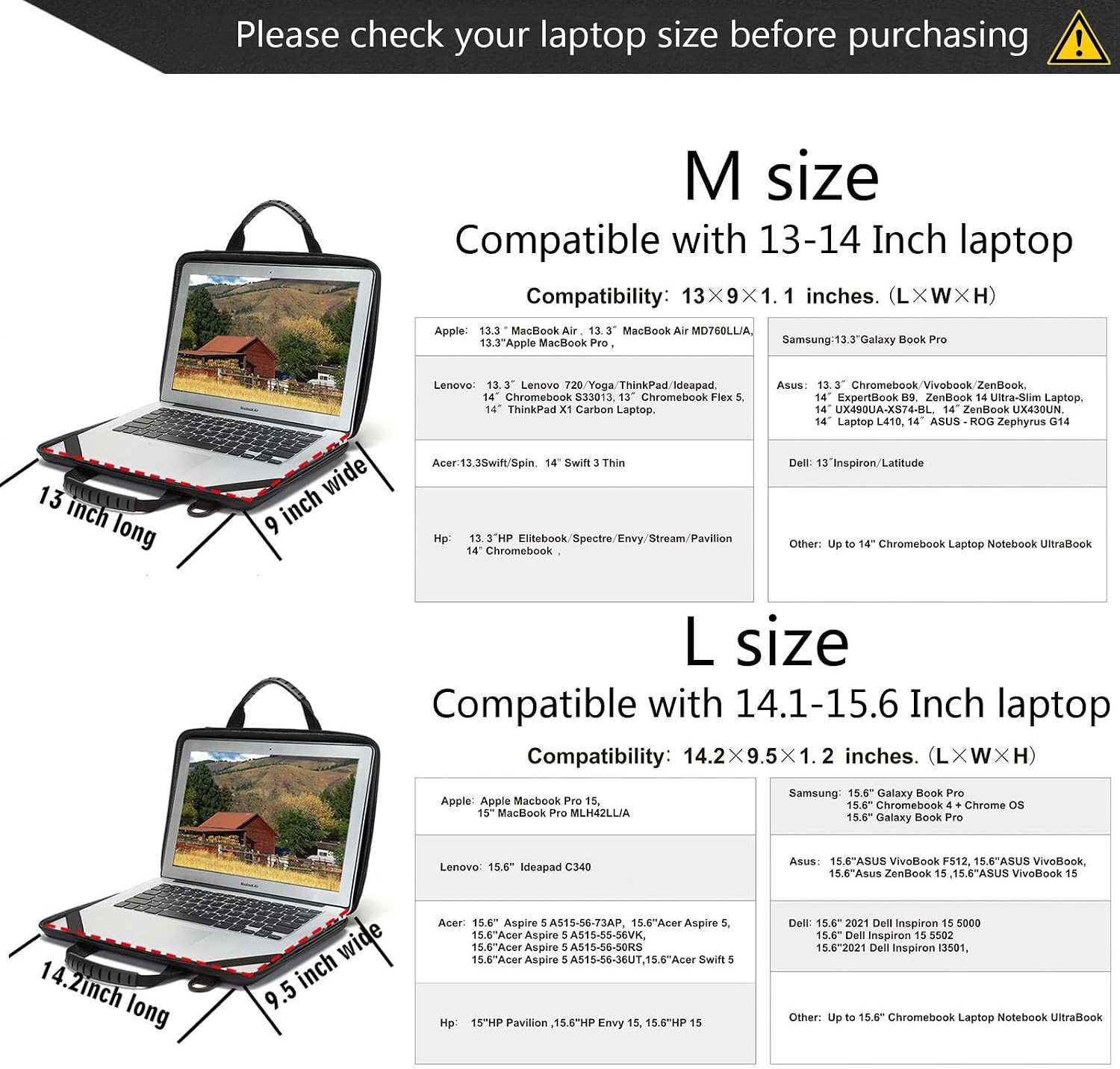 Hard Shell Laptop Sleeve Case, 13-14 Inch Compatible with MacBook Air/Pro & More gallery