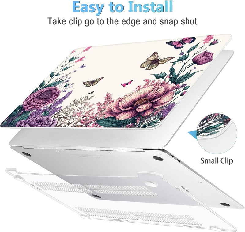 Protective Hard Shell Case for MacBook Air 13" M1 A2337 A2179 A1932, Screen Prot gallery