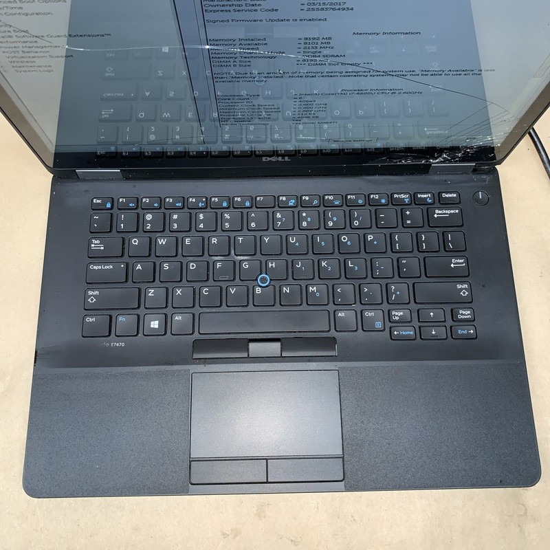 Dell Latitude E7470 14" i7-6600U@2.6GHz, 8GB RAM, No SSD, No OS gallery