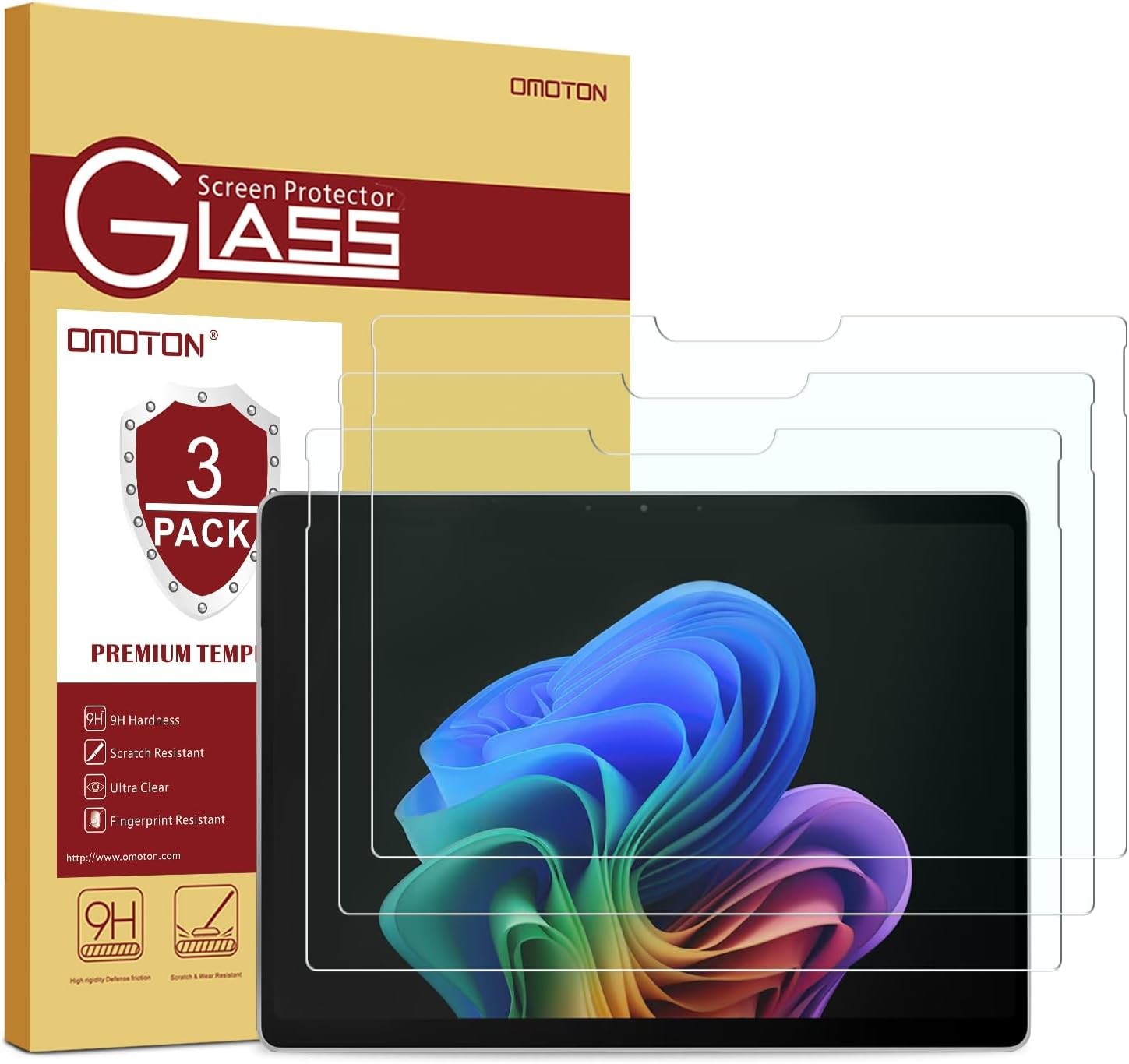 3 Pack Screen Protector for Microsoft Surface Pro 12th/11/10/9/8/Pro X-13 inch gallery
