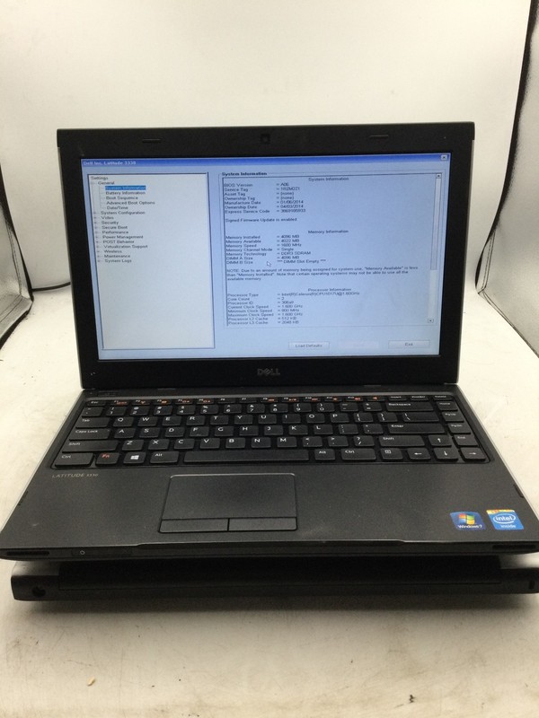 DELL LATITUDE 3330 - BOOTS TO BIOS/BIOS LOCK - LOT OF 2- INTEL I3 - 4GB RAM - BB gallery