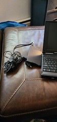 Vintage IBM think pad, comes with external hard disk and charger.