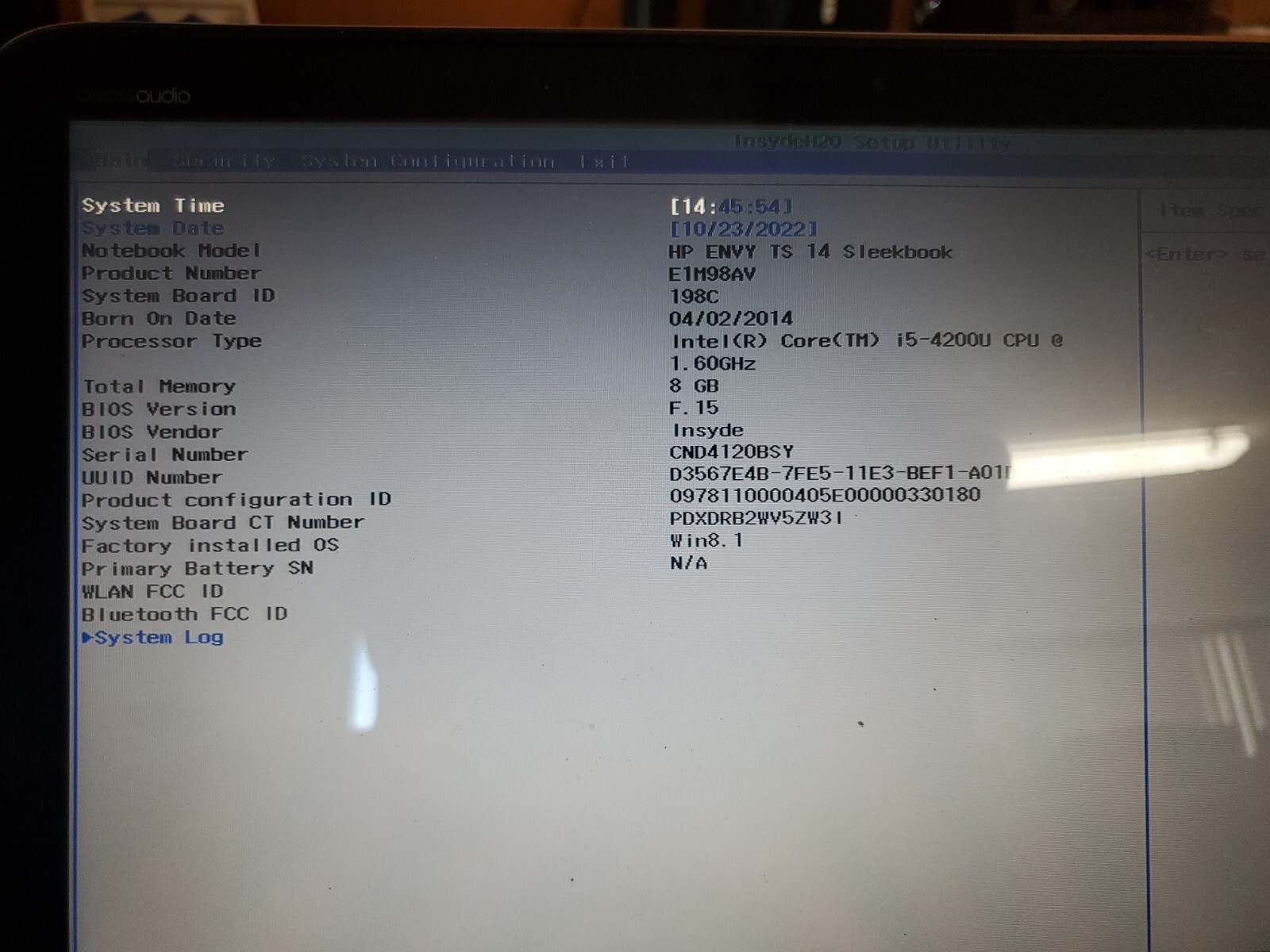 HP ENVY TS 14 SLEEKBOOK E1M98AV 1.6GHZ | 4GB RAM. sell for part gallery