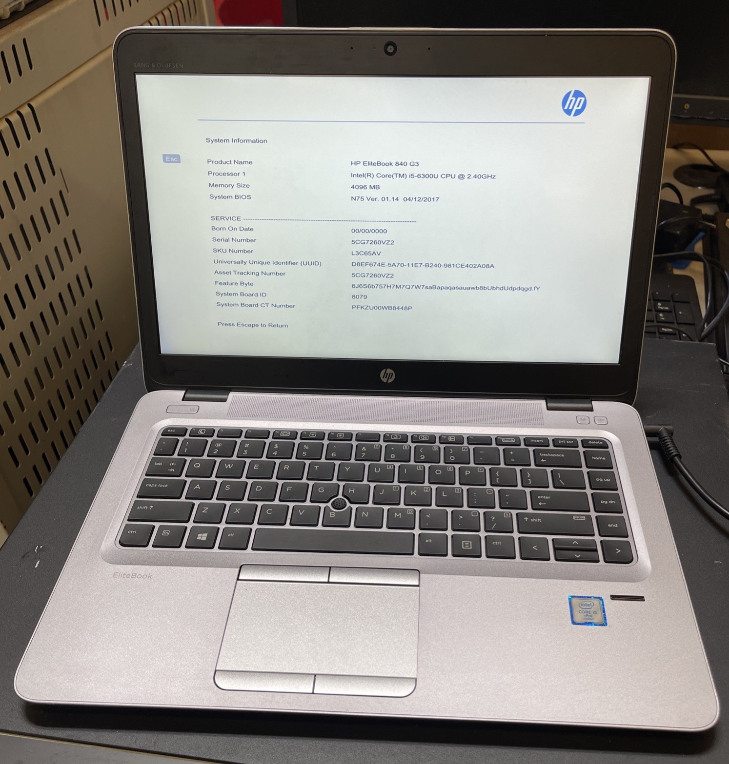 HP EliteBook 840 G3 14" Laptop i5-6300U 4GB RAM gallery