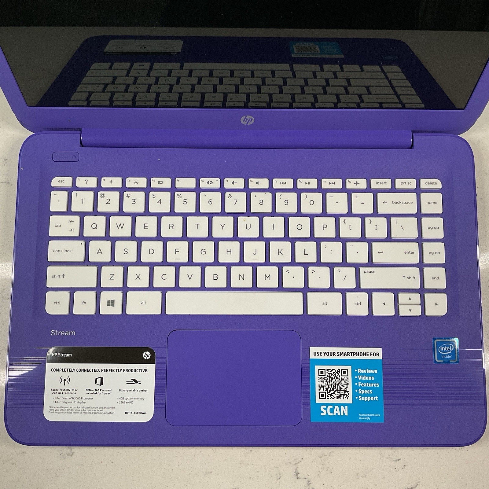 HP Stream 14-ax020wm 14.6” | 32GB eMMC | 4GB Ram | Celeron | Not Tested/ Parts gallery